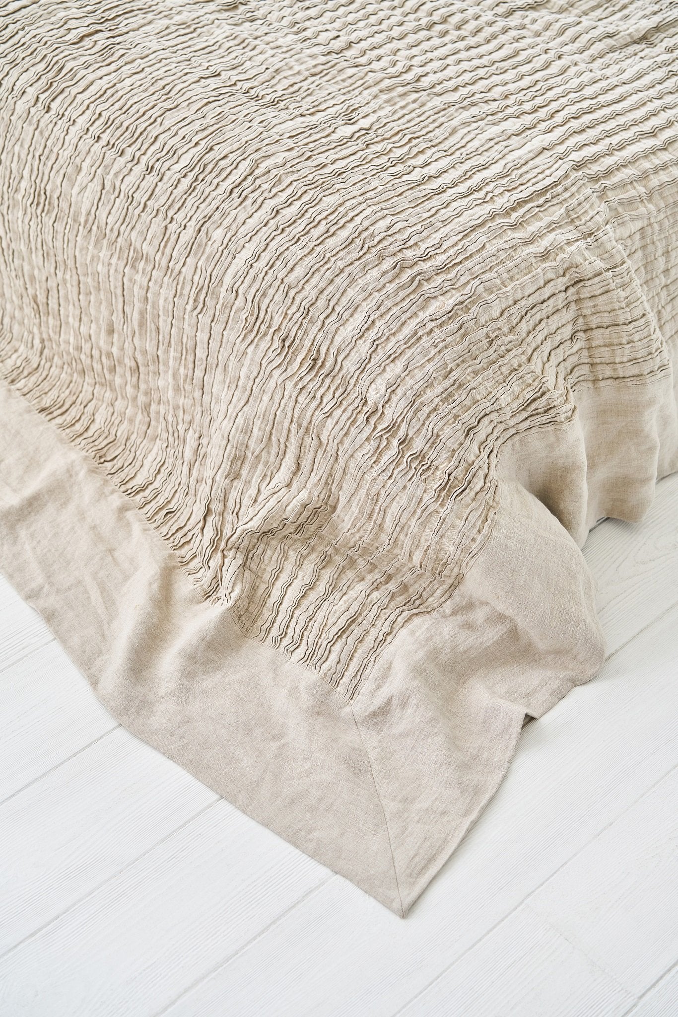 Bed spread Plisse Beige from Bed spreads collection by LinenStudioByGustluka
