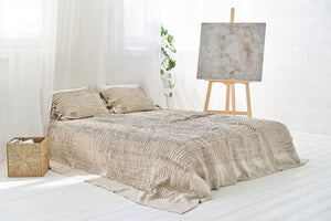 Bed spread Plisse Beige from Bed spreads collection by LinenStudioByGustluka