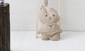 Soft Linen Bunny Pillow Toy