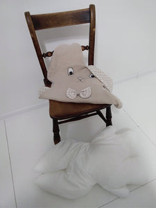Soft Linen Bunny Pillow Toy